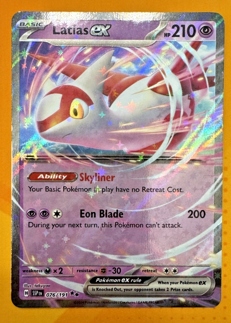 Latias ex 076/191 Sv08: Surging Sparks Holo Pokemon TCG - Nexum Cards and More!