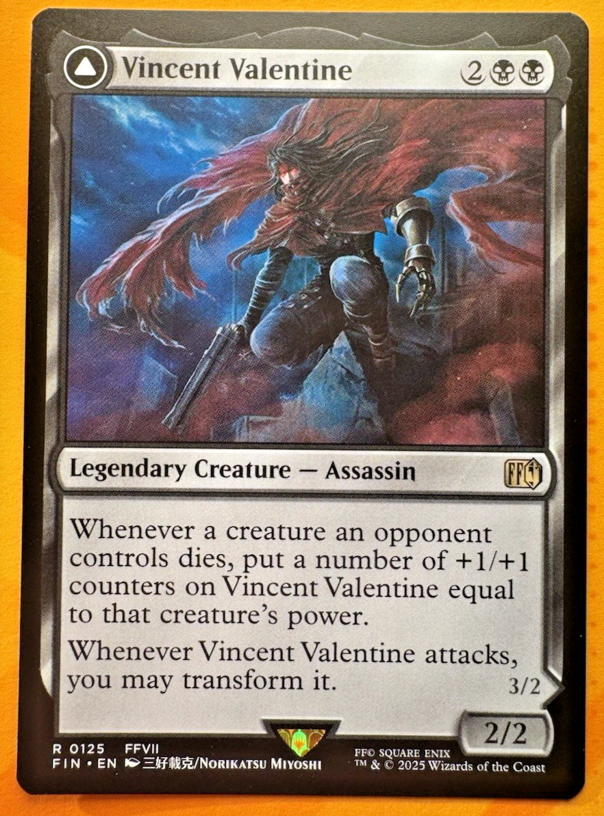 Vincent Valentine Final Fantasy Rare MTG TCG CCG