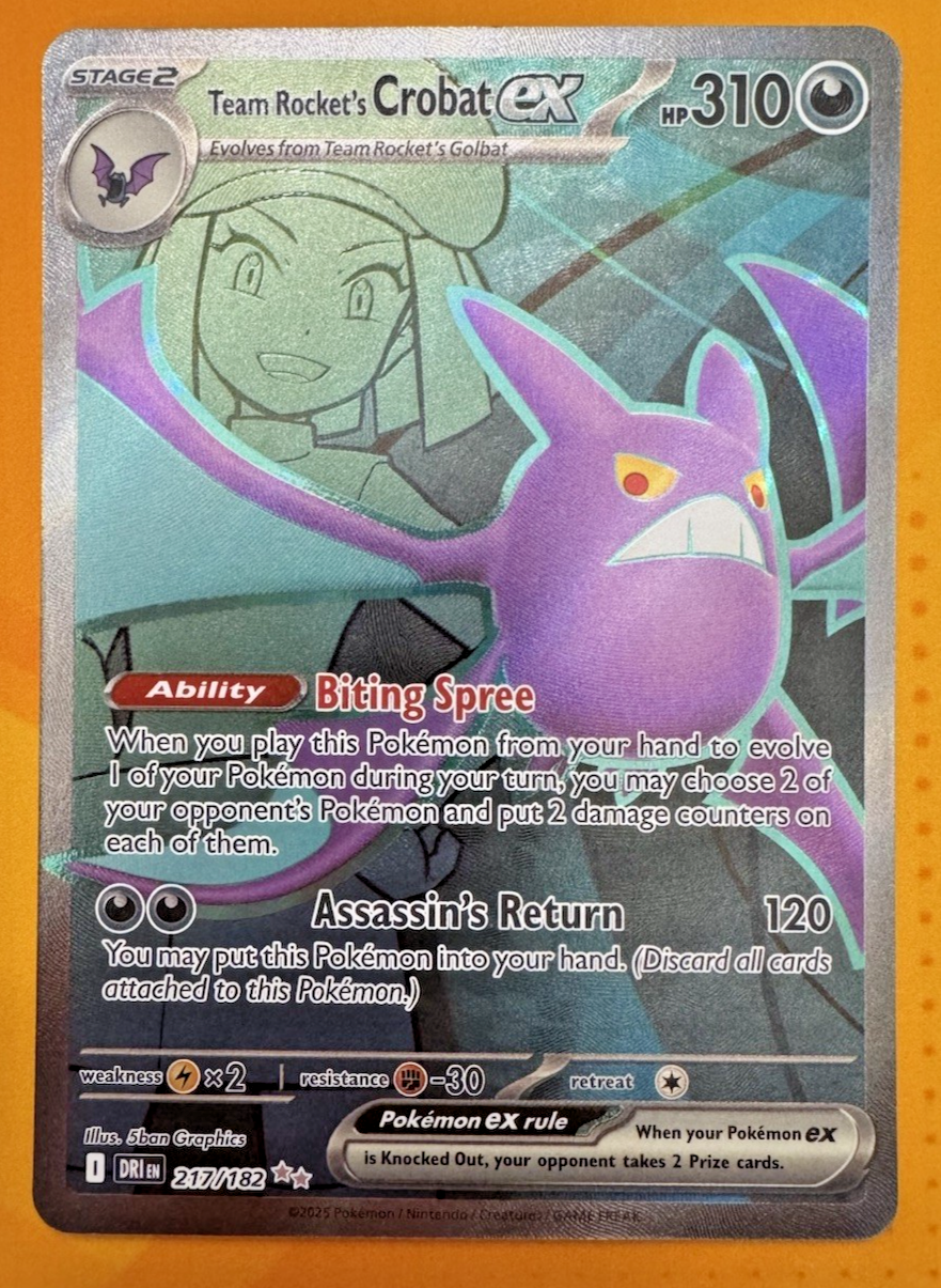 Team Rocket's Crobat ex 217/182 Sv10: Destined Rivals Holo Pokemon - Nexum Cards and More!