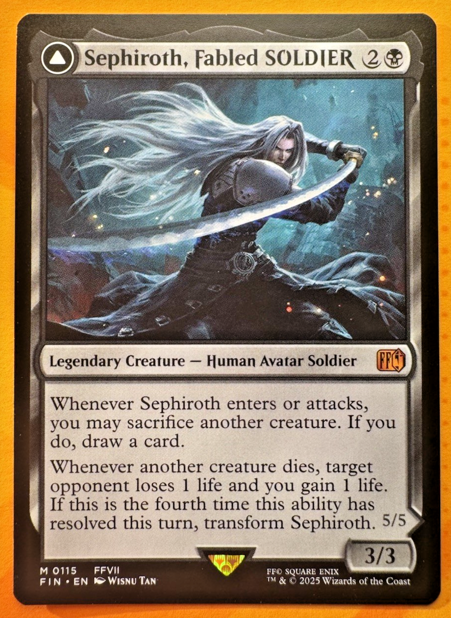 Sephiroth, Fabled SOLDIER Final Fantasy Mythic MTG TCG CCG