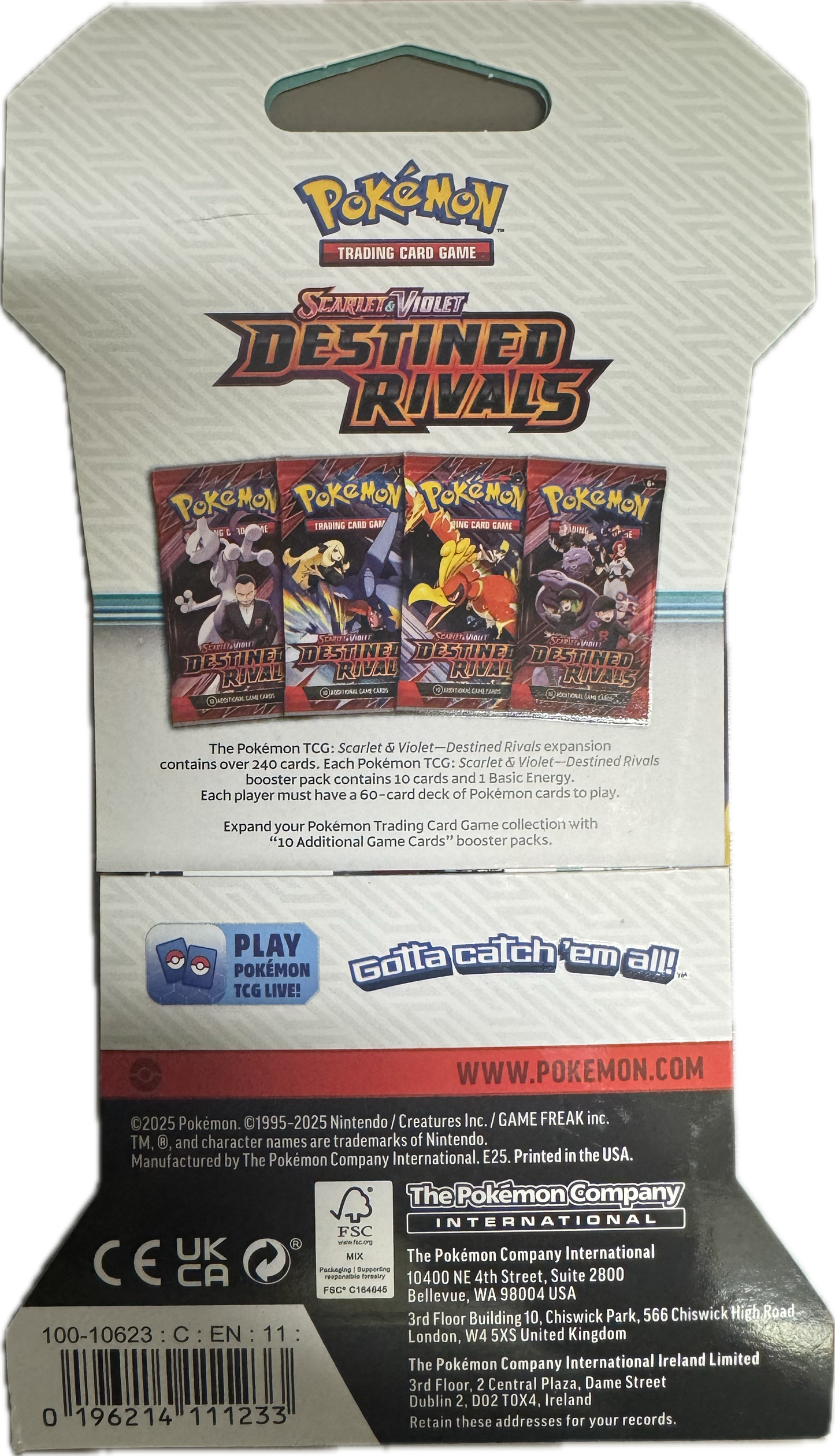 Pokemon Destined Rivals Booster Pack SEALED