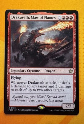 Drakuseth, Maw of Flames Foundations Rare MTG TCG CCG