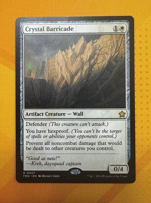Crystal Barricade Rare MTG TCG CCG