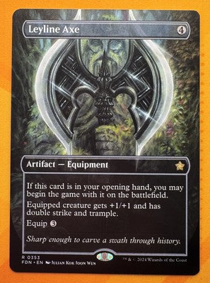 Leyline Axe (Borderless) Foundations Rare MTG TCG CCG - Nexum Cards and More!