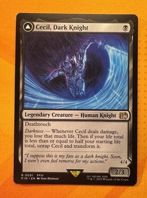 Cecil, Dark Knight Final Fantasy Rare MTG TCG CCG