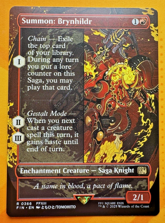 Summon: Brynhildr (Borderless) Final Fantasy Rare MTG TCG CCG