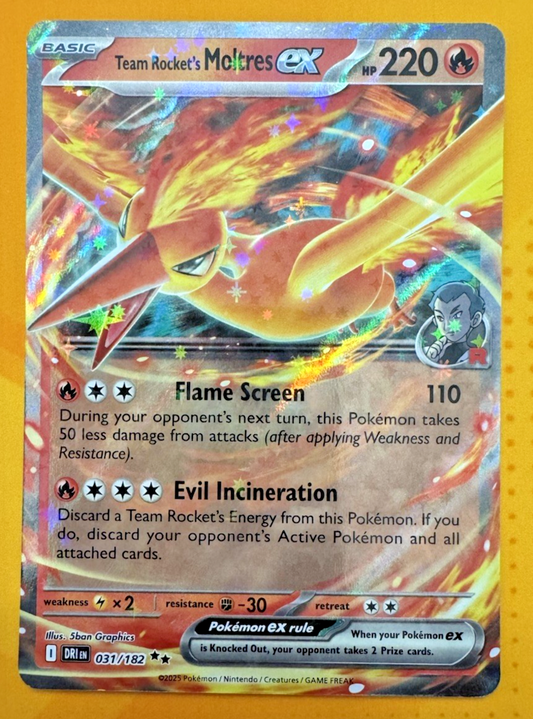 Team Rocket's Moltres ex 031/182 Sv10: Destined Rivals Holo Pokemon - Nexum Cards and More!