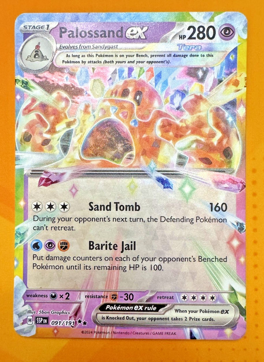 Palossand ex 091/191 Sv08: Surging Sparks Holo Double Rare Pokemon - Nexum Cards and More!