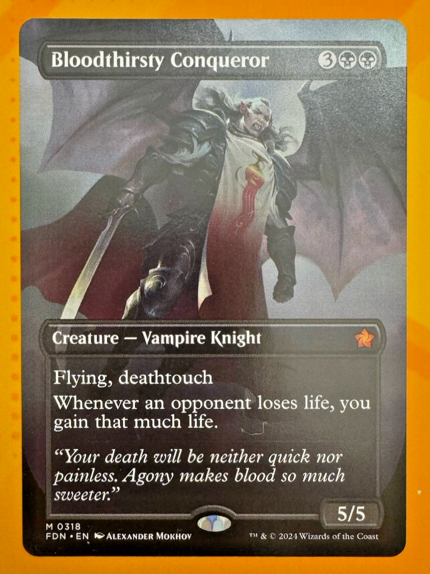 Bloodthirsty Conqueror (Borderless) Foundations Regular MTG TCG CCG - Nexum Cards and More!