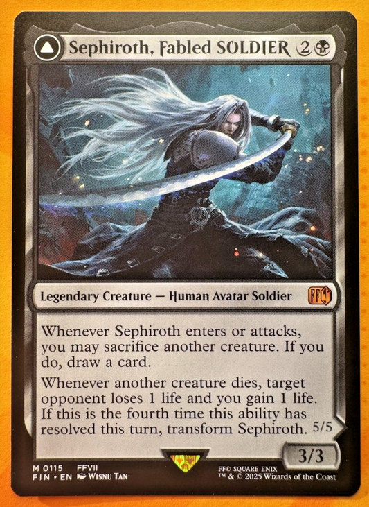 Sephiroth, Fabled SOLDIER Final Fantasy Mythic MTG TCG CCG