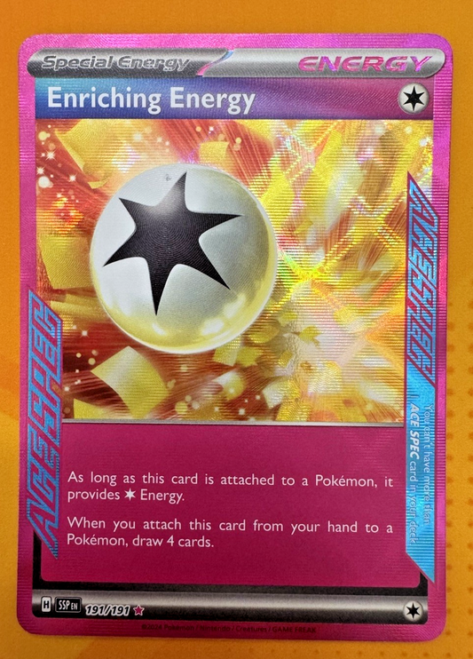 Enriching Energy 191/191 Sv08: Surging Sparks Holo ACE SPEC RARE Pokemon - Nexum Cards and More!
